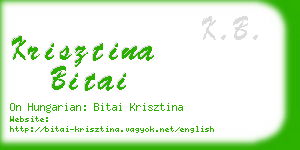 krisztina bitai business card